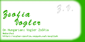 zsofia vogler business card